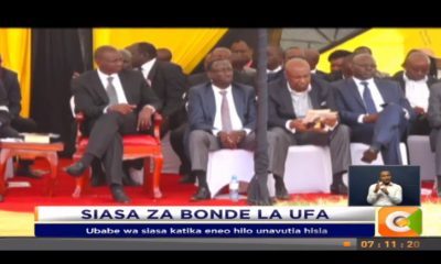 William Ruto na Gideon Moi wasalimiana Baringo kwenye mazishi ya marehemu Kipchoim