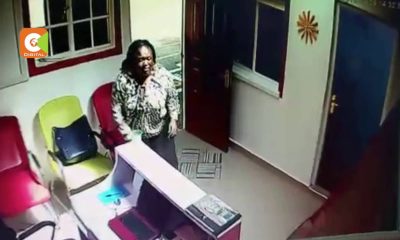 Woman caught on camera stealing a laptop from a Nairobi school
