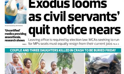 The News Brief: Exodus looms as IEBC quit notice for civil servants nears