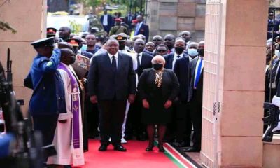 Kibaki Body Viewing: Awkward Moment as Uhuru Refuses to Handshake Ruto
