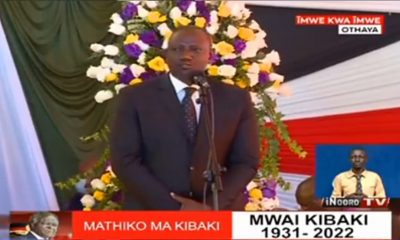 Kibaki State Burial Turns to Political Rally After Rose to Speak, See What Military Did