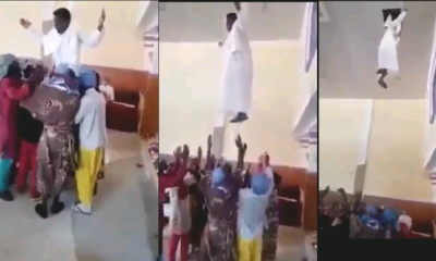 [Video] Juju, Real or Drama!! Church left in shock as flying pastor ascend to heaven