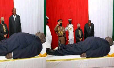Kibaki Body Viewing: Sombre Mood as Uhuru Tears Virtually Come Out