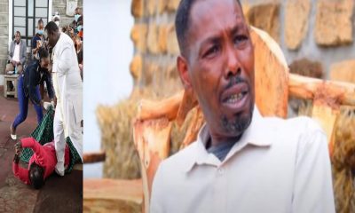 Omosh Falls Down During Awkward Prayer Session With Pastor Kanyari