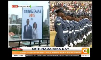 Madaraka Day: State House Cameraman Zooms Raila’s Billboard on Way to Uhuru Gardens