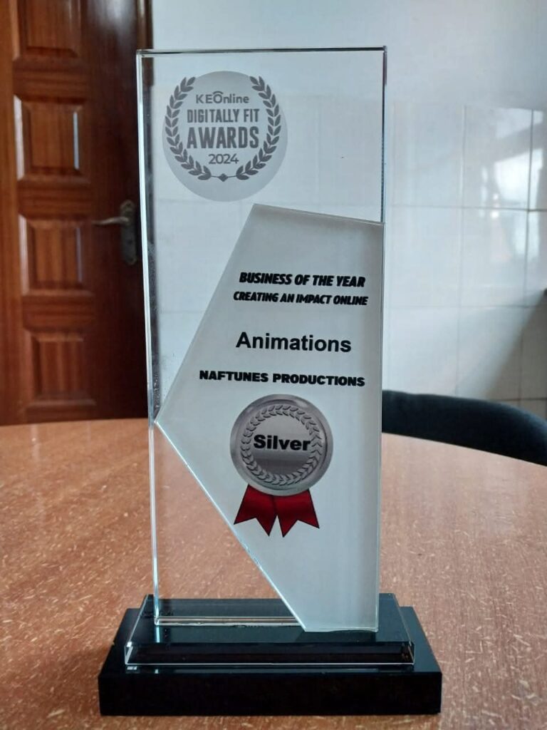 Naftunes Productions receiving the Silver Award at the 2024 Digital FIT Awards.