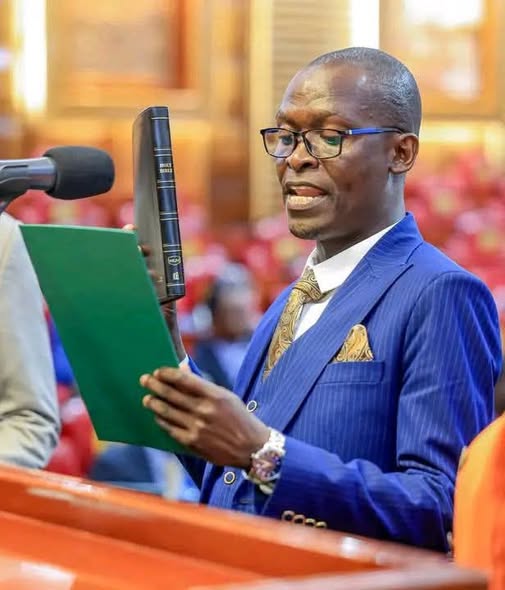 Ugunja Member of Parliament Moses being sworn in at the National Assembly as controversy grows over alleged exclusion of women in constituency appointments.