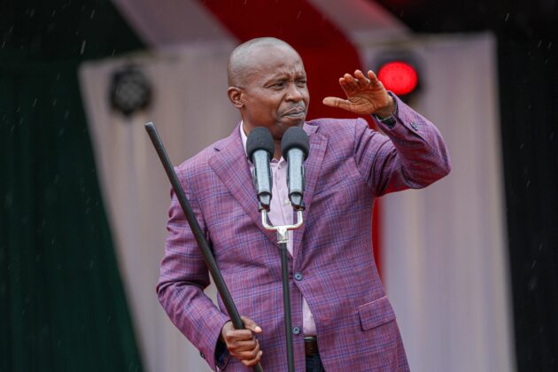 Deputy President Kithure Kindiki during a high-stakes inspection of the 19.5 Billion Shilling road network in Bomet County. | Kenyan Digest